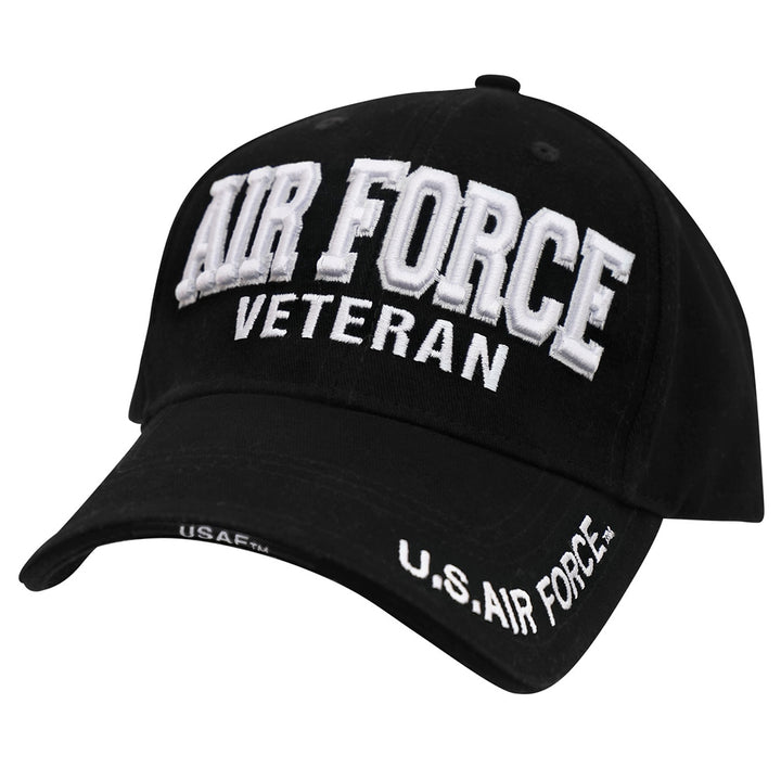 Rothco Black Deluxe Air Force Veteran Cap 3959