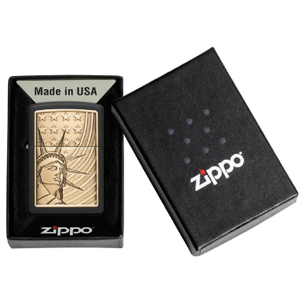 Zippo Lady Liberty Emblem Lighter - 48921