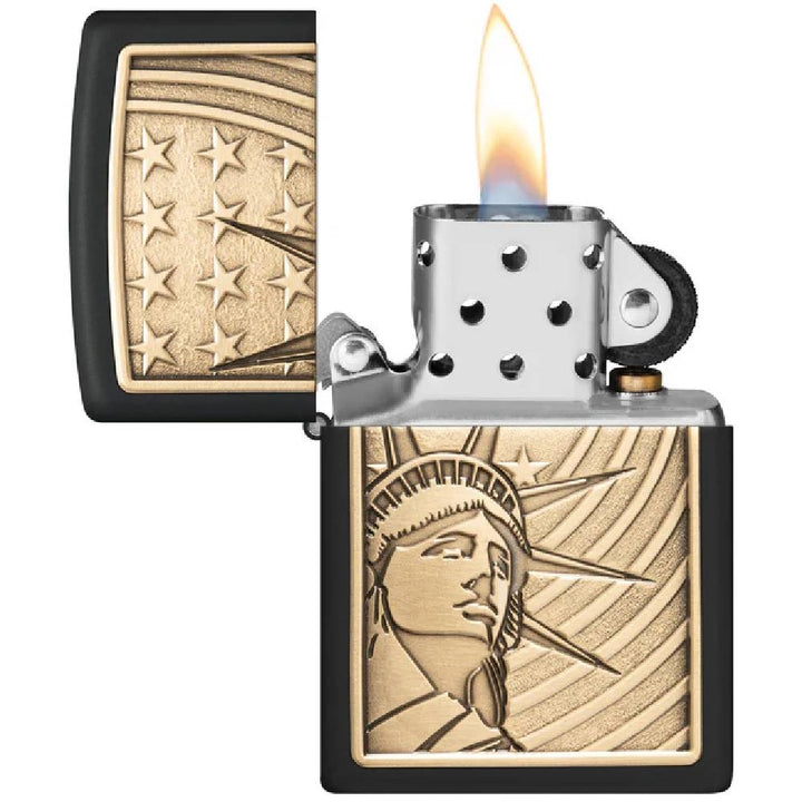 Zippo Lady Liberty Emblem Lighter - 48921