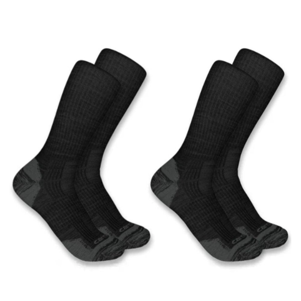 Carhartt Midweight Synthetic-Wool Blend Crew Sock 2 Pack SC9902M