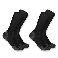 Carhartt Midweight Synthetic-Wool Blend Crew Sock 2 Pack SC9902M