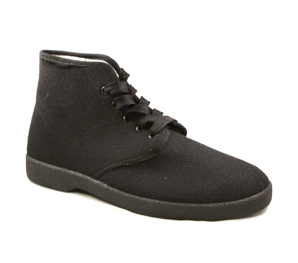 Zig-Zag Black Chukka Hop Sack High Top Shoe - 7208