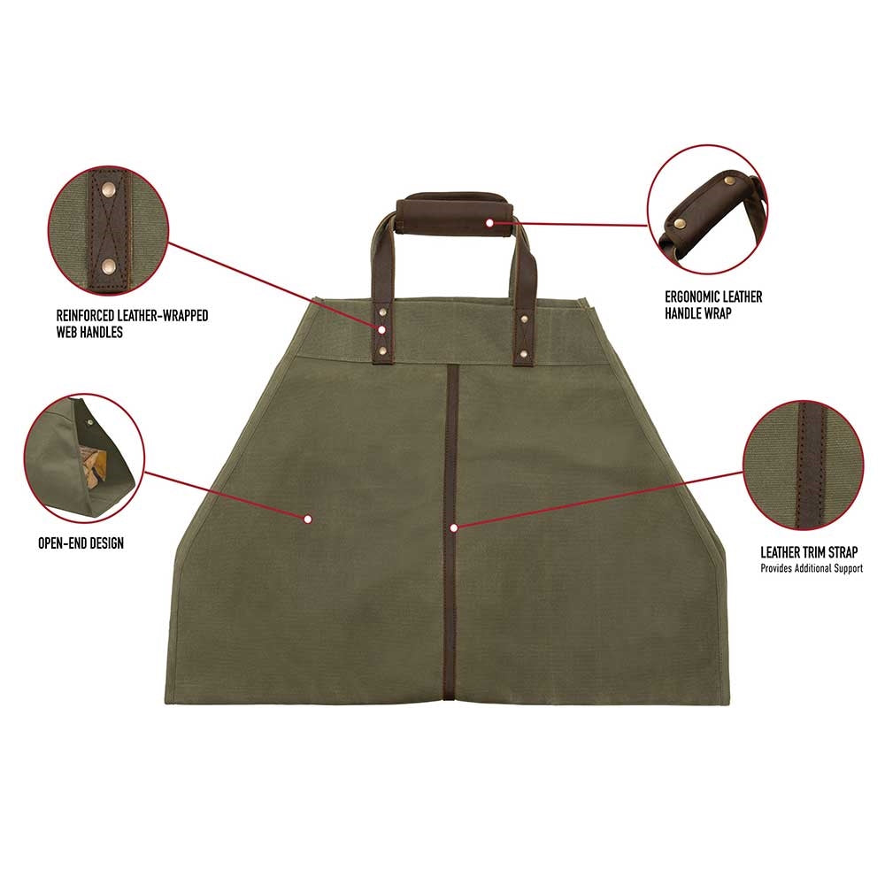 Rothco Backwoods Waxed Canvas Log Carrier 71081