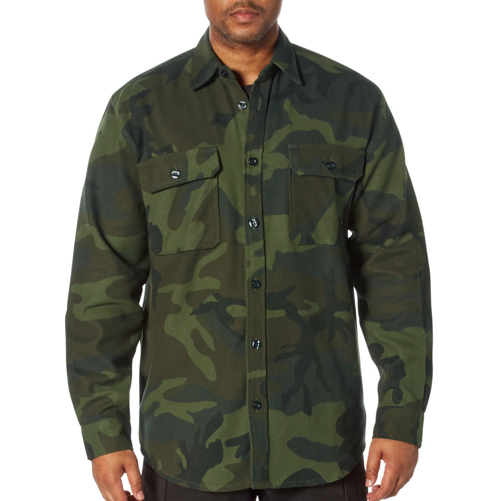 Rothco Midnight Woodland Camo Flannel Shirt 47315