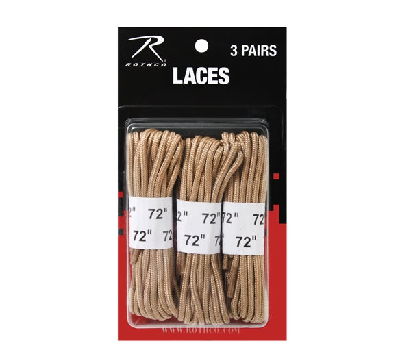 Rothco Desert Tan 3 Pack Boot Laces 61914