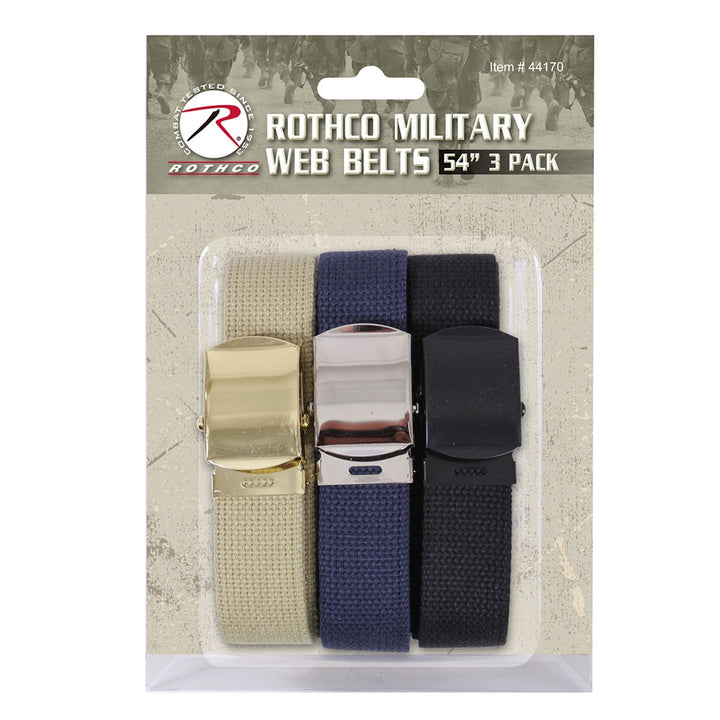 Rothco 44170  Military Web Belts 3 Pack