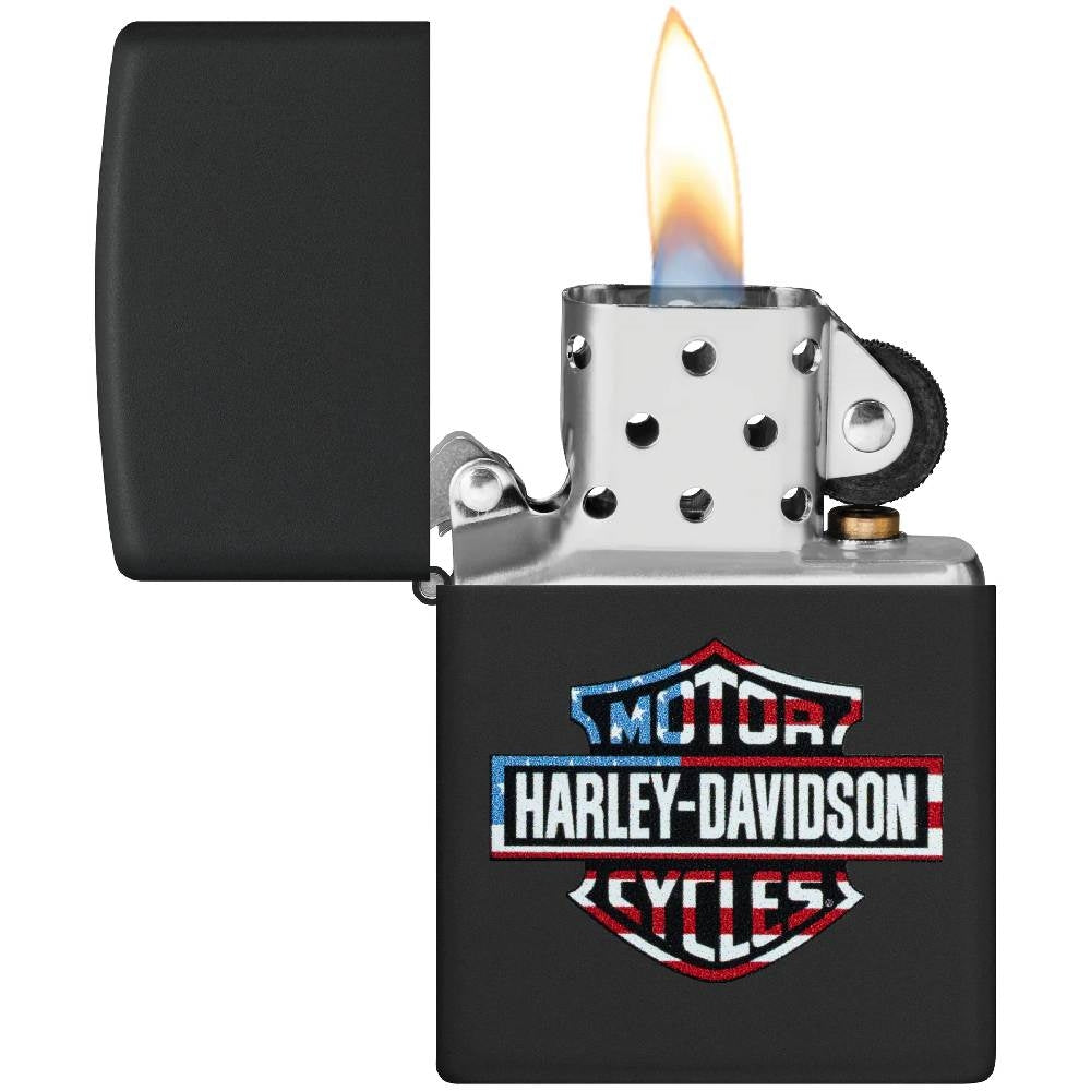 Zippo Harley-Davidson Flag Logo Design Lighter - 47101