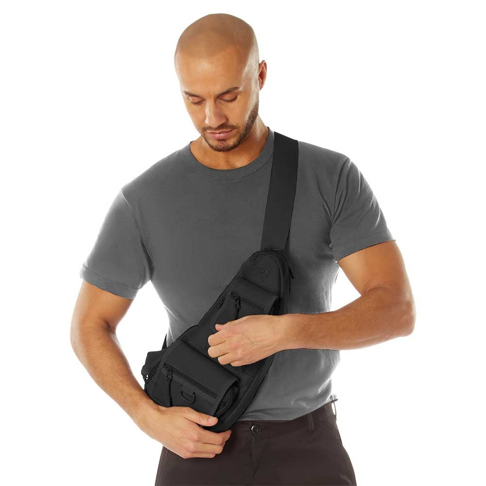 Rothco Tactical Crossbody Black Polyester Bag 25980