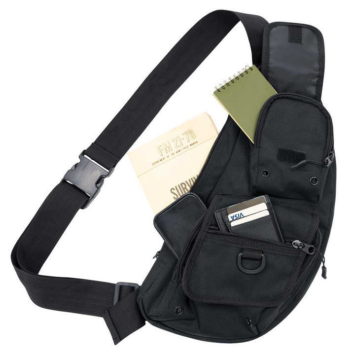 Rothco Tactical Crossbody Black Polyester Bag 25980