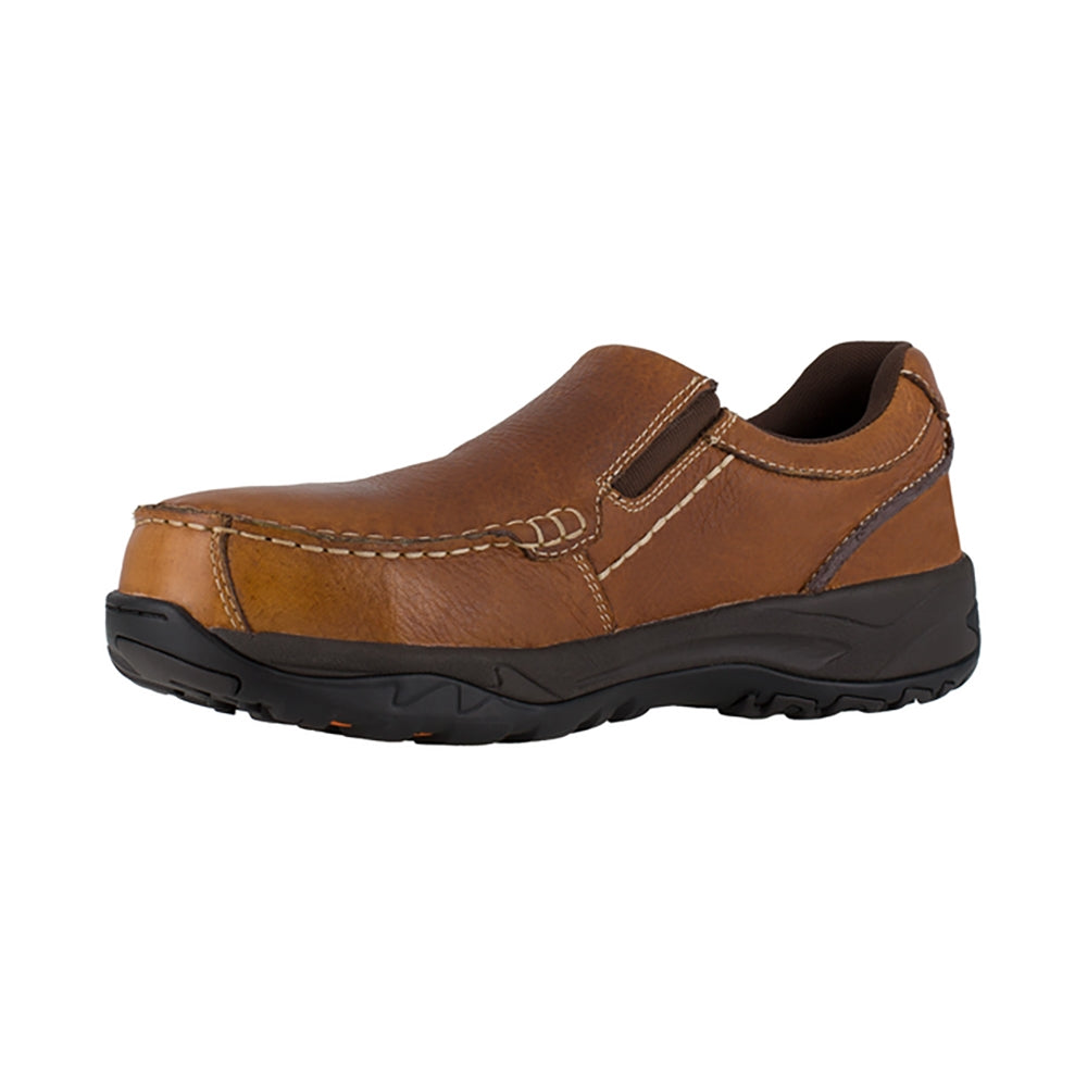 Rockport Extreme Light Composite Toe Twin Gore Moc Toe Slip On Casual Work Shoe RK6748