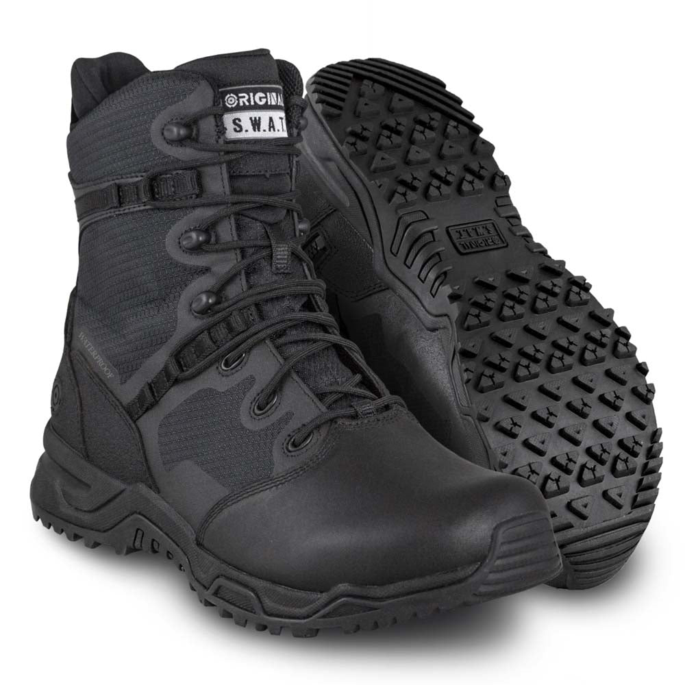 Original Swat Alpha Fury 2.0 Side Zip Waterproof Polishable Toe Work Boot 186601
