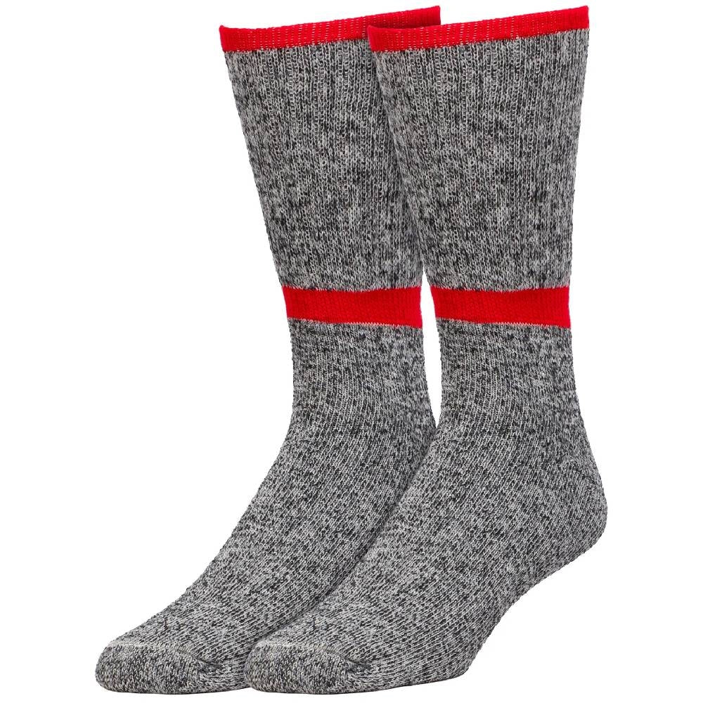 Railroad Socks Grey and Red Crew Socks 6014