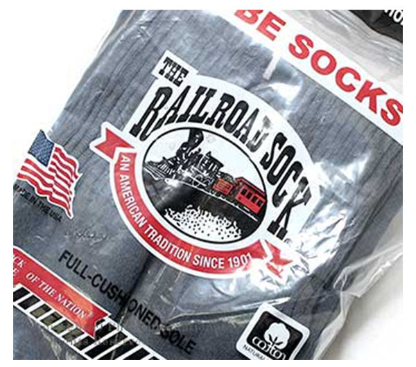 Railroad Socks Dark Grey Tube Socks 6076