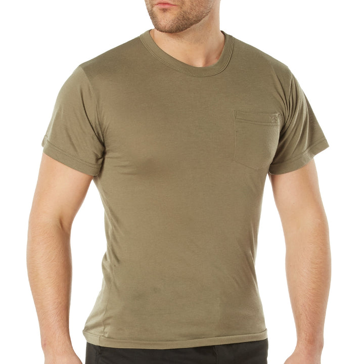 Rothco Moisture Wicking Coyote Brown Pocket T-Shirt 56910