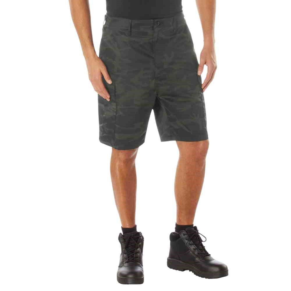 Rothco Midnight Black Camo BDU Shorts 12022