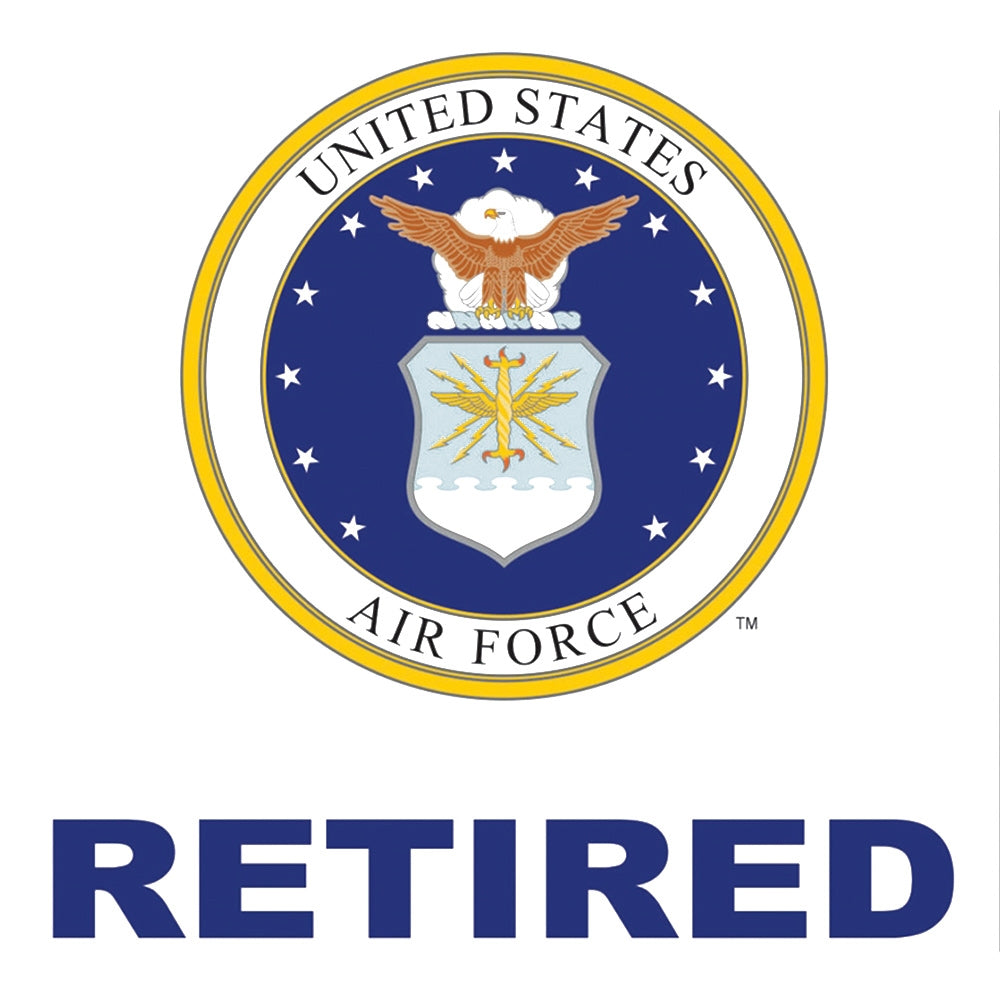 US Air Force Retired with Air Force Seal Decal D51-AFR