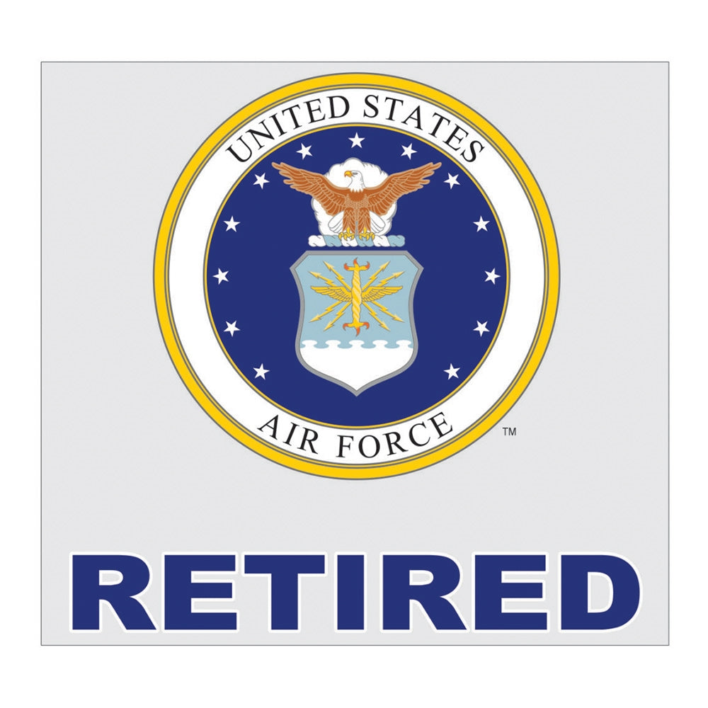 US Air Force Retired with Air Force Seal Decal D51-AFR