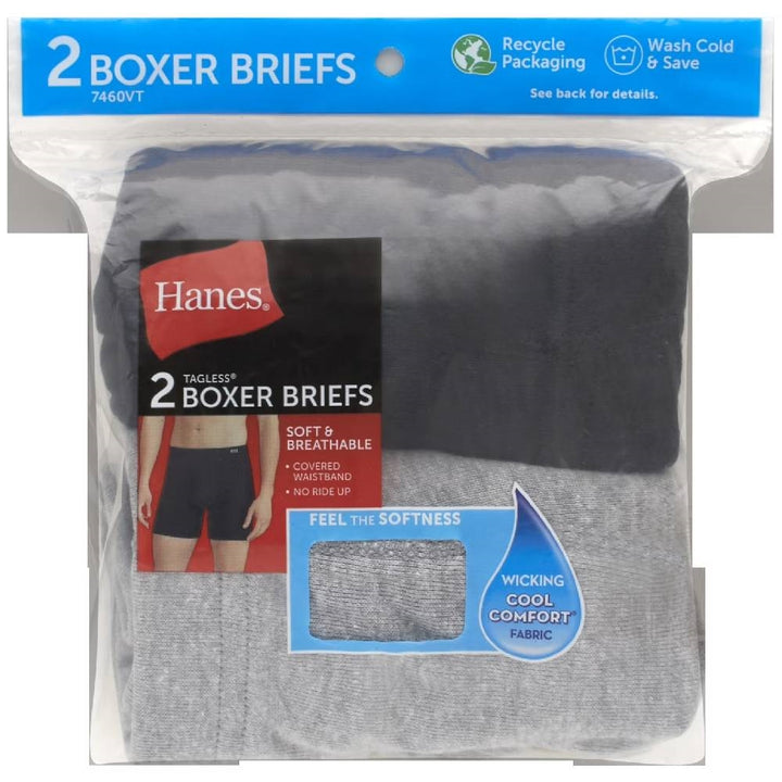 Hanes 2 Pack Color Boxer Briefs  - 7460VT