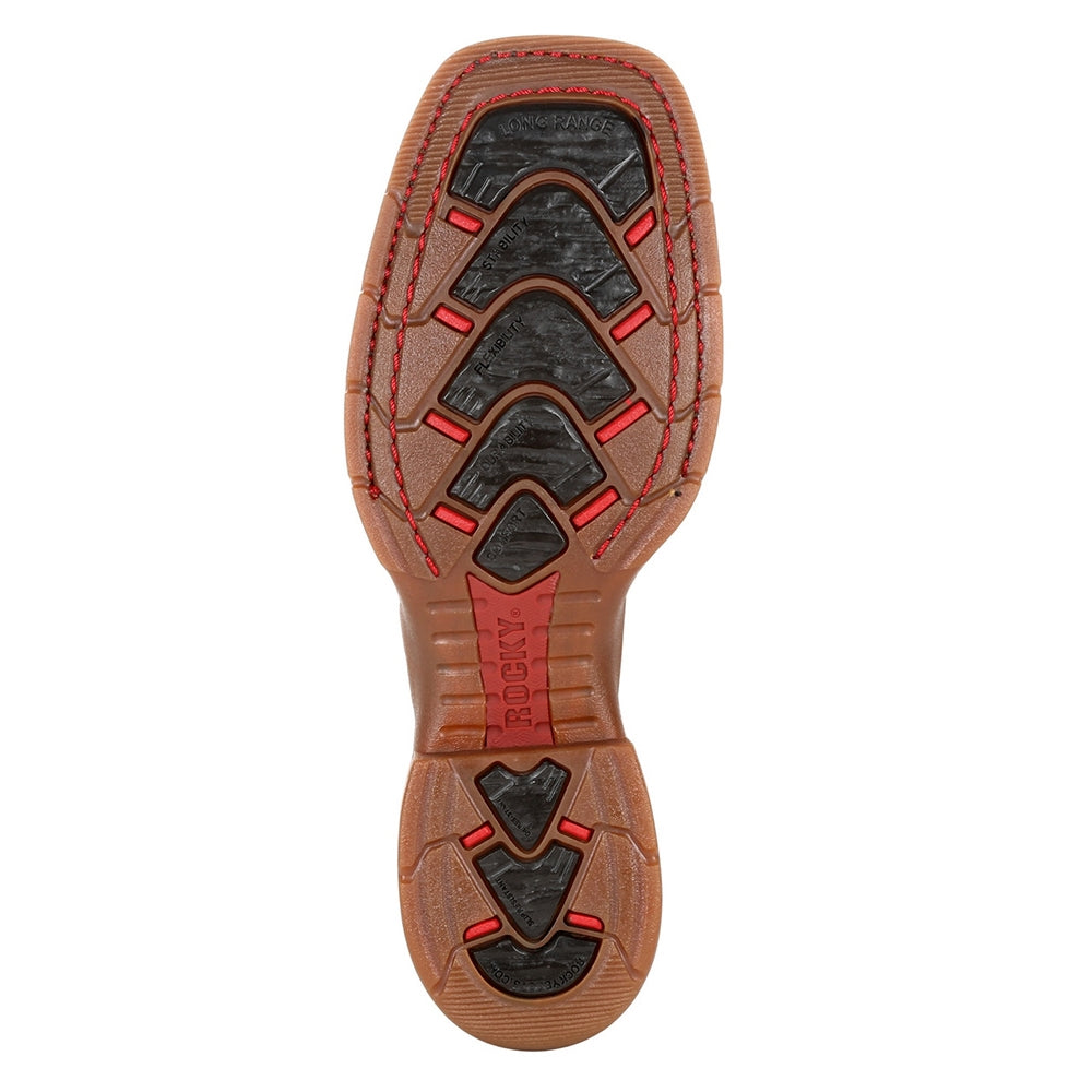 Rocky Long Range Square Composite Toe Waterproof Pull On Western Boot RKW0303