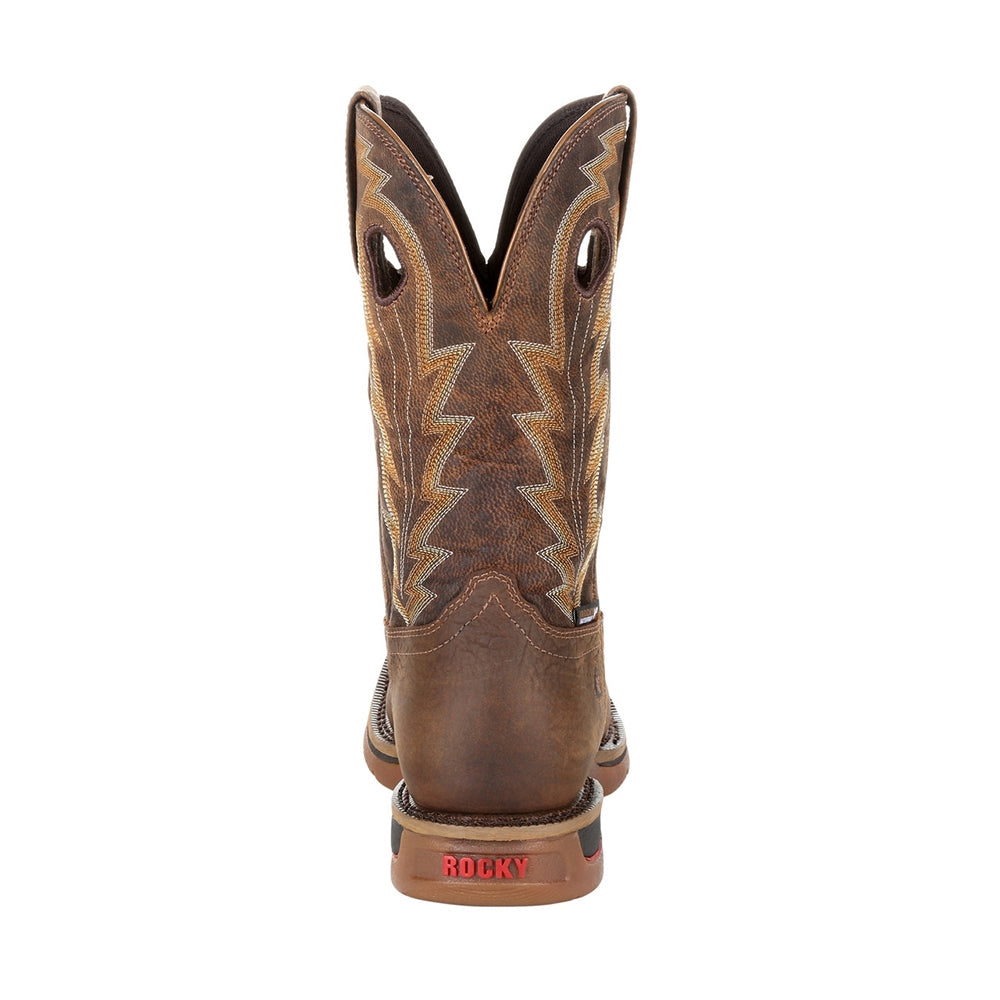 Rocky Long Range Square Composite Toe Waterproof Pull On Western Boot RKW0303