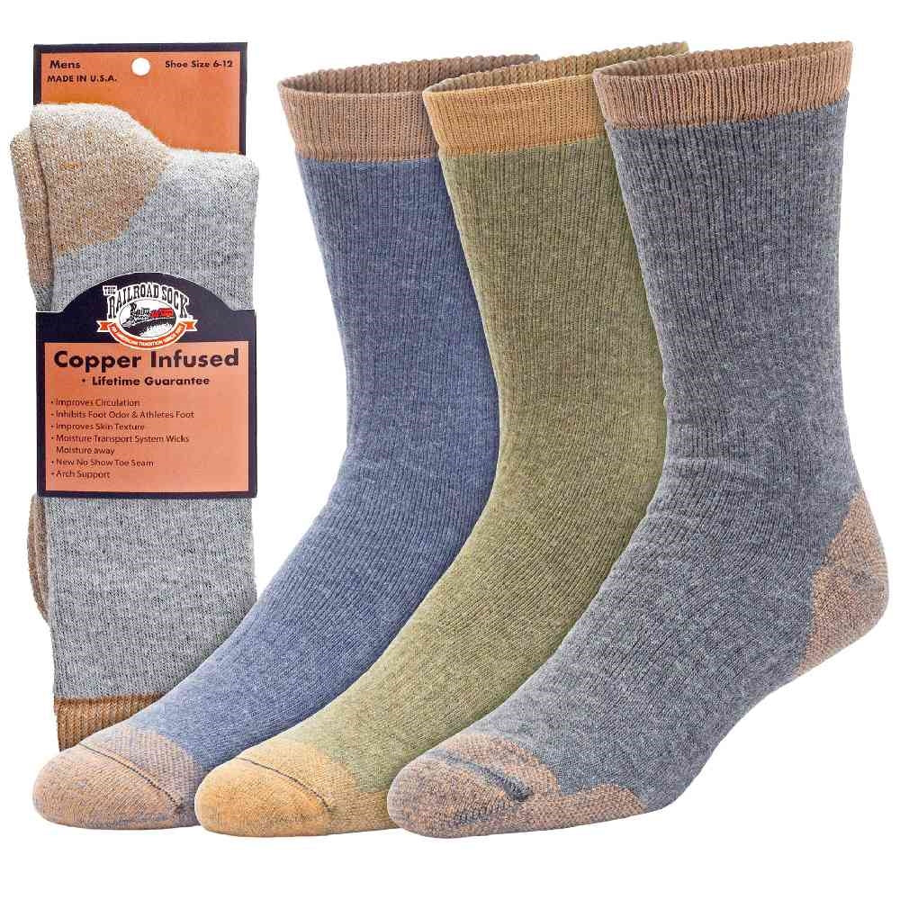 Railroad Copper Infused Premium Crew Socks 4010