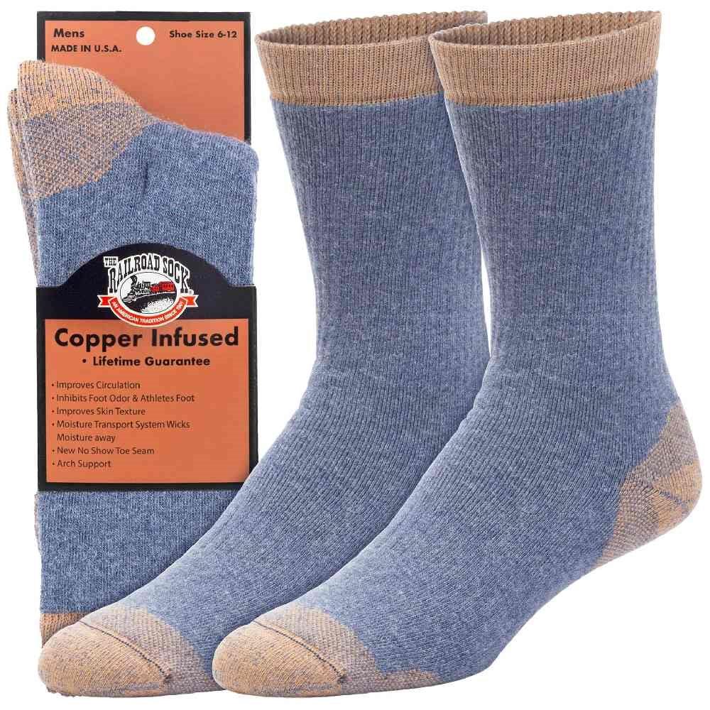 Railroad Copper Infused Premium Crew Socks 4010