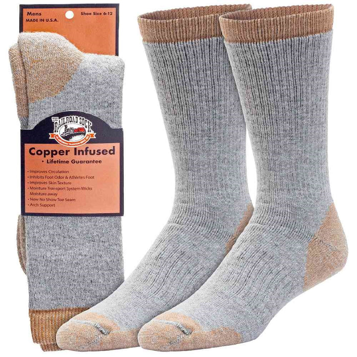 Railroad Copper Infused Premium Crew Socks 4010