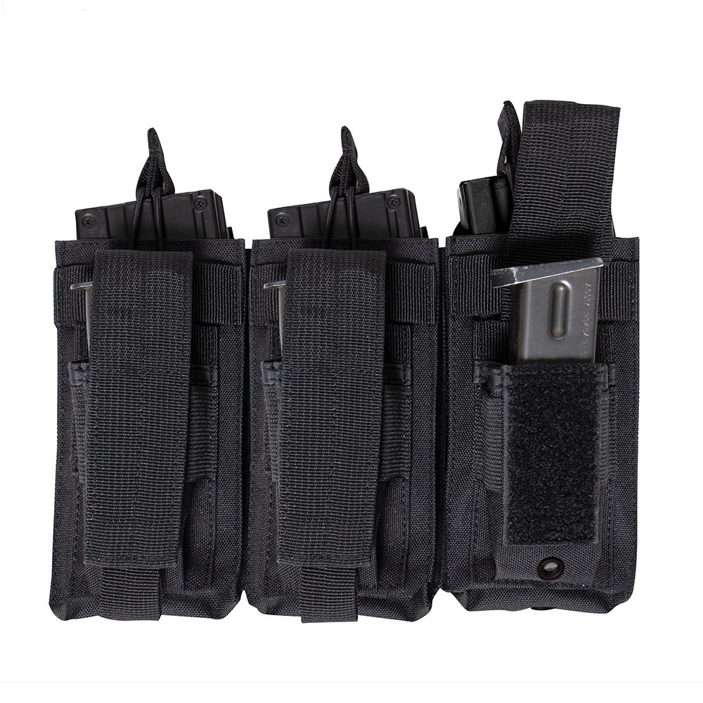 Rothco Black Triple Kangaroo Mag Pouch - 41008