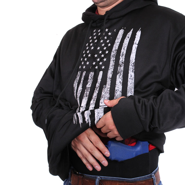 Rothco 3166 US Flag Concealed Carry Hooded Sweatshirt