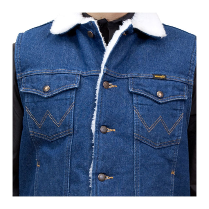 Wrangler Sherpa Lined Denim Vest 74131PW