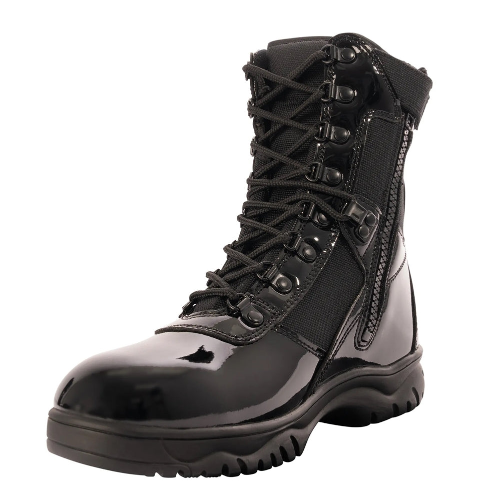 Rothco High-Gloss Tactical Boot with Side Zipper 50530