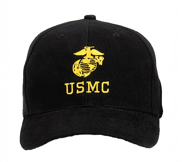 Rothco Black USMC Insignia Cap - 5327