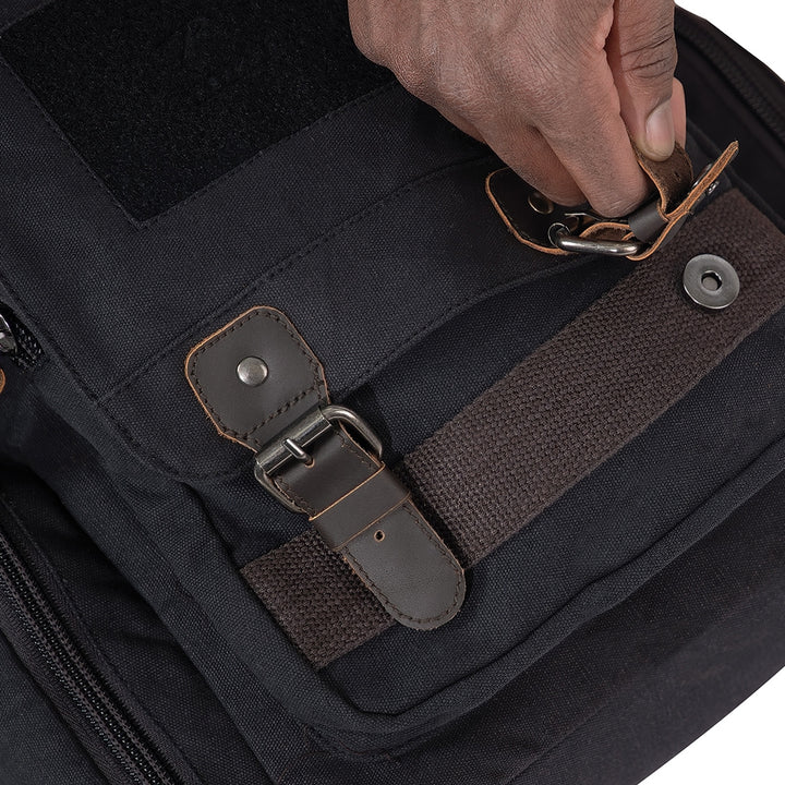 Rothco Black Vintage Canvas Sling Backpack 59680