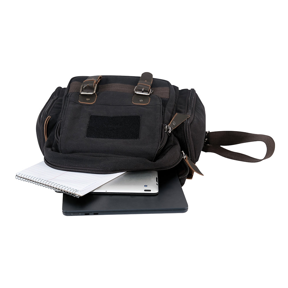 Rothco Black Vintage Canvas Sling Backpack 59680