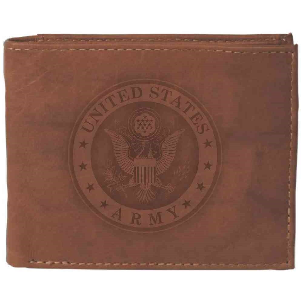 US Army Crest Embossed  Wallet TW-24Brown