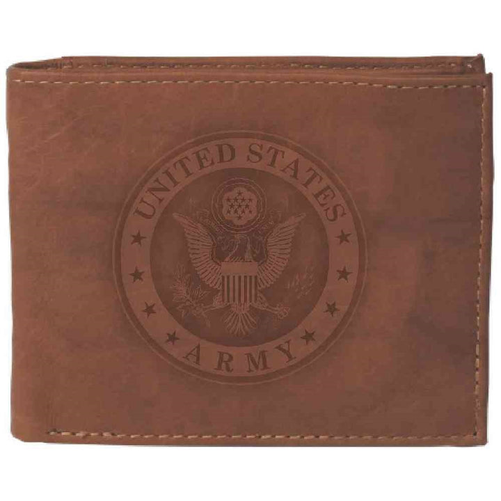 US Army Crest Embossed  Wallet TW-24Brown