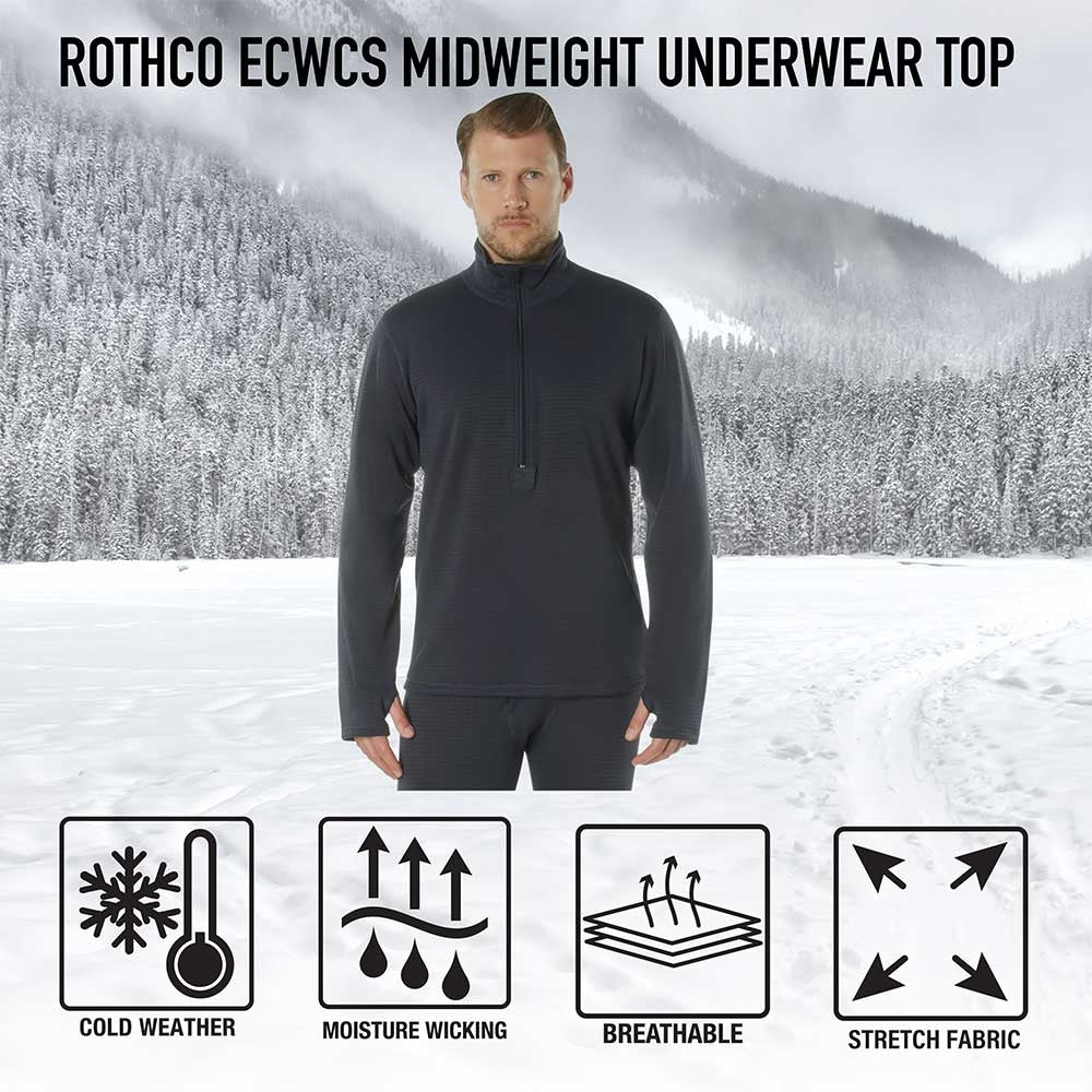 Rothco Gen III Military Black Thermal Zip Top 69030