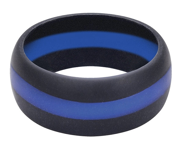 Rothco Black Thin Blue Line Silicone Ring 800