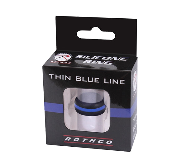 Rothco Black Thin Blue Line Silicone Ring 800