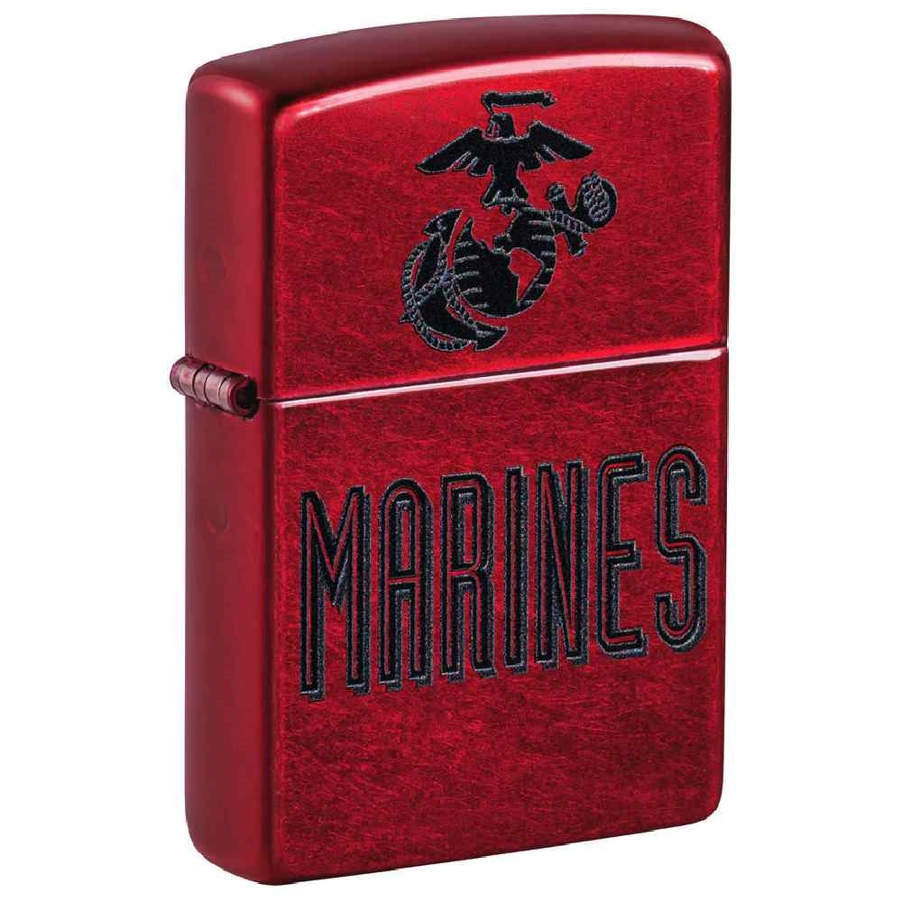 Zippo Marine Corps Crest Candy Apple Red 46418