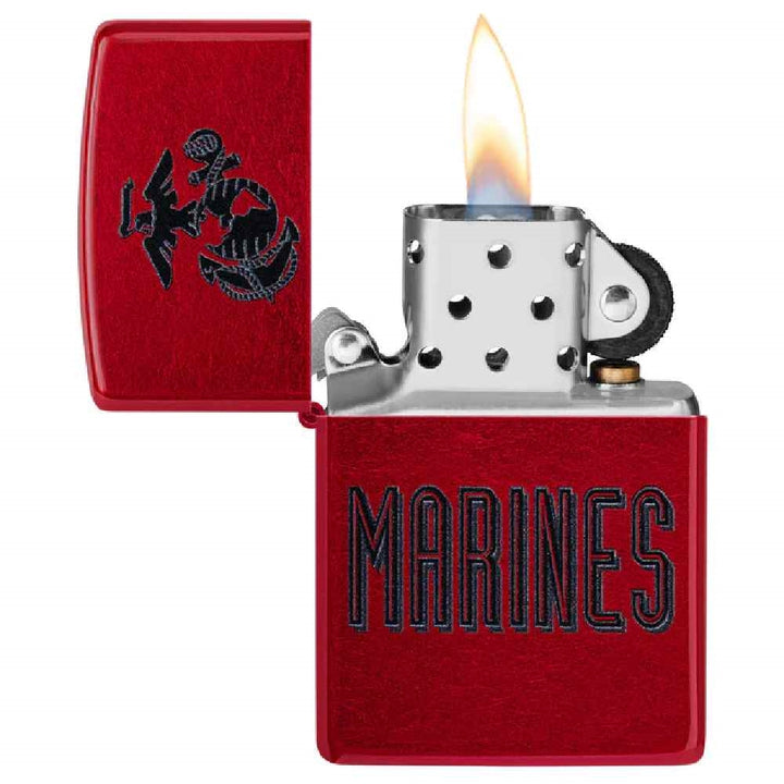 Zippo Marine Corps Crest Candy Apple Red 46418