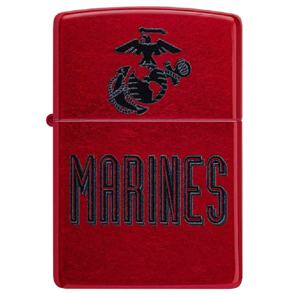 Zippo Marine Corps Crest Candy Apple Red 46418