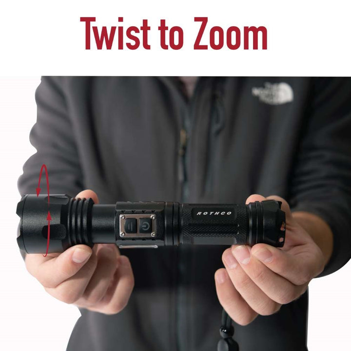 Rothco 2000 Lumens Rechargeable LED Flashlight 68550