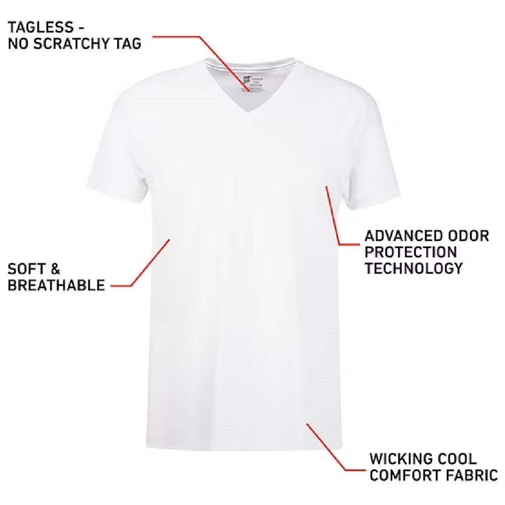 Hanes 3 Pack White V-Neck T-Shirt - 777SDG