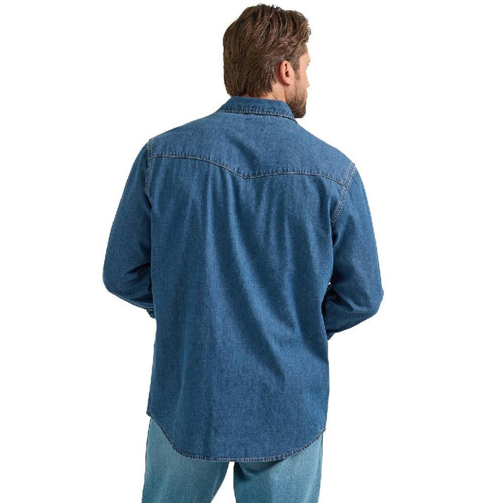 Wrangler Mid Wash Denim Long Sleeve Shirt 2361701