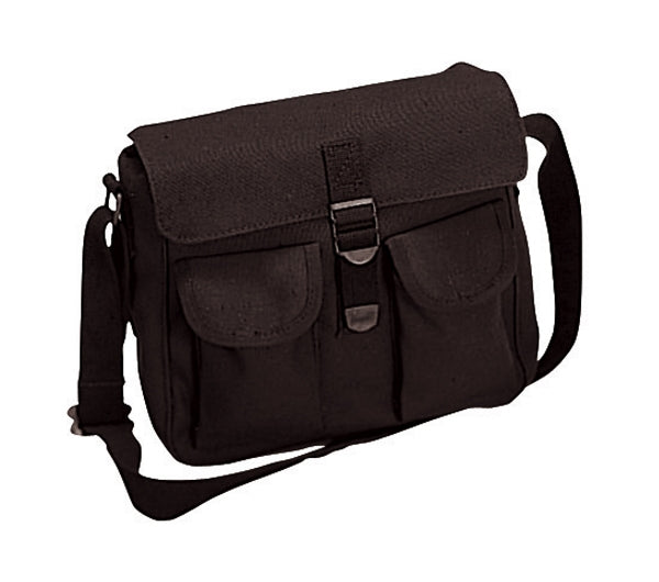 Rothco Black Canvas Ammo Shoulder Bag - 2278