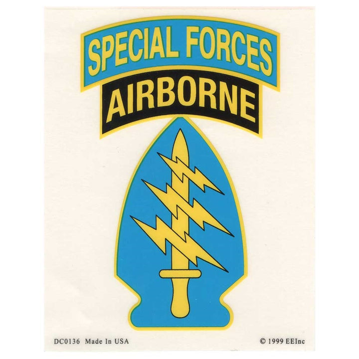 U.S. Army Special Forces Airborne Sticker DC0136