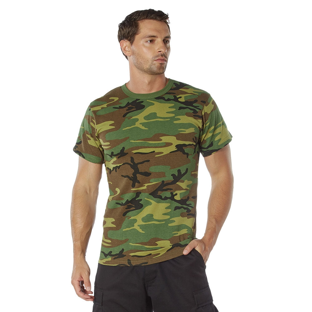 Rothco Woodland Camo Heavyweight T-Shirt 50195