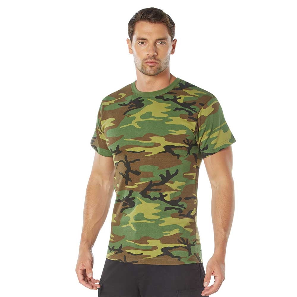 Rothco Woodland Camo Heavyweight T-Shirt 50195