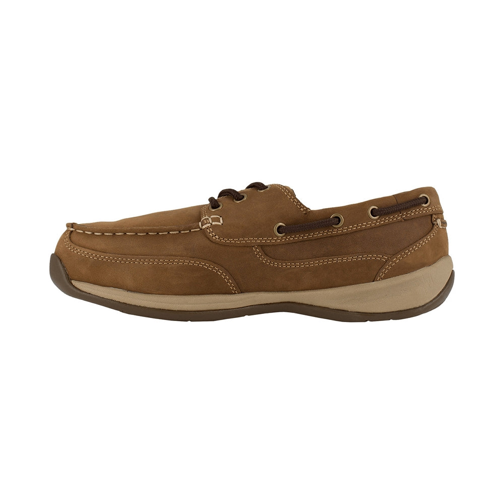 Rockport Sailing Club Steel Toe Three Eye Tie Internal Met Guard Work Boat Shoe RK6734